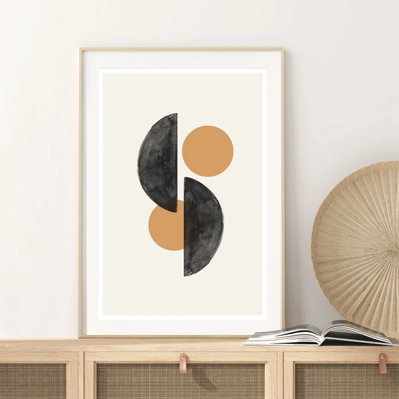 Mid Century Modern Art Print Sun and Moon Trending Now Scandinavian Wall Art Canvas Painting Geometric Art Poster Home Decor