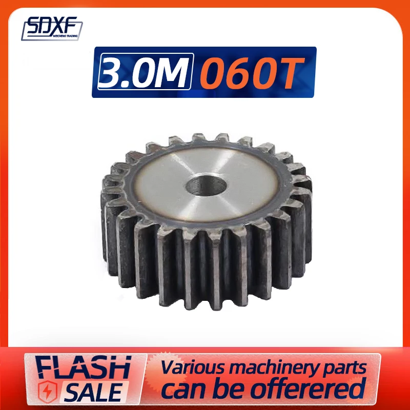 

3M, Cylindrical Flat Gear Plane Gear 45# Steel,60T, Machining Holes Need to Be Machined By Yourself