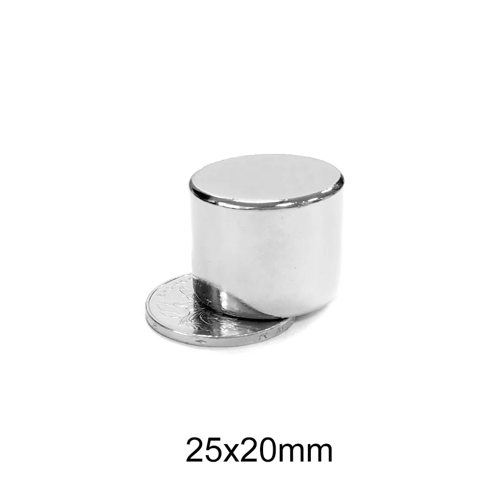 1/2/3/5PCS 25x20 mm Thick Cylinder Powerful Strong Magnetic Magnets N35 Bulk Round Search Magnet 25x20mm Neodymium Magnet 25*20