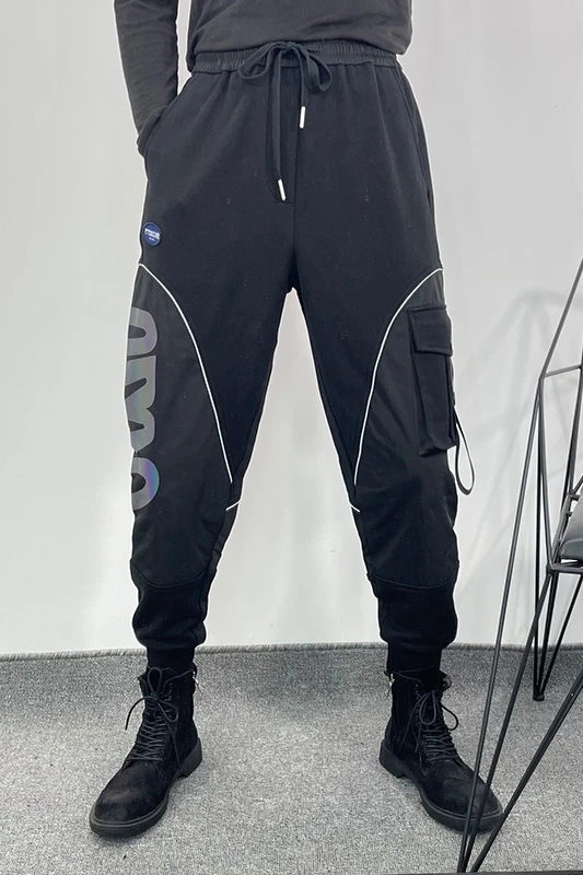 Owen Seak pantaloni a matita Casual da uomo High Street Wear abbigliamento da uomo pantaloni della tuta inghilterra Preppy autunno inverno Cross pantaloni neri