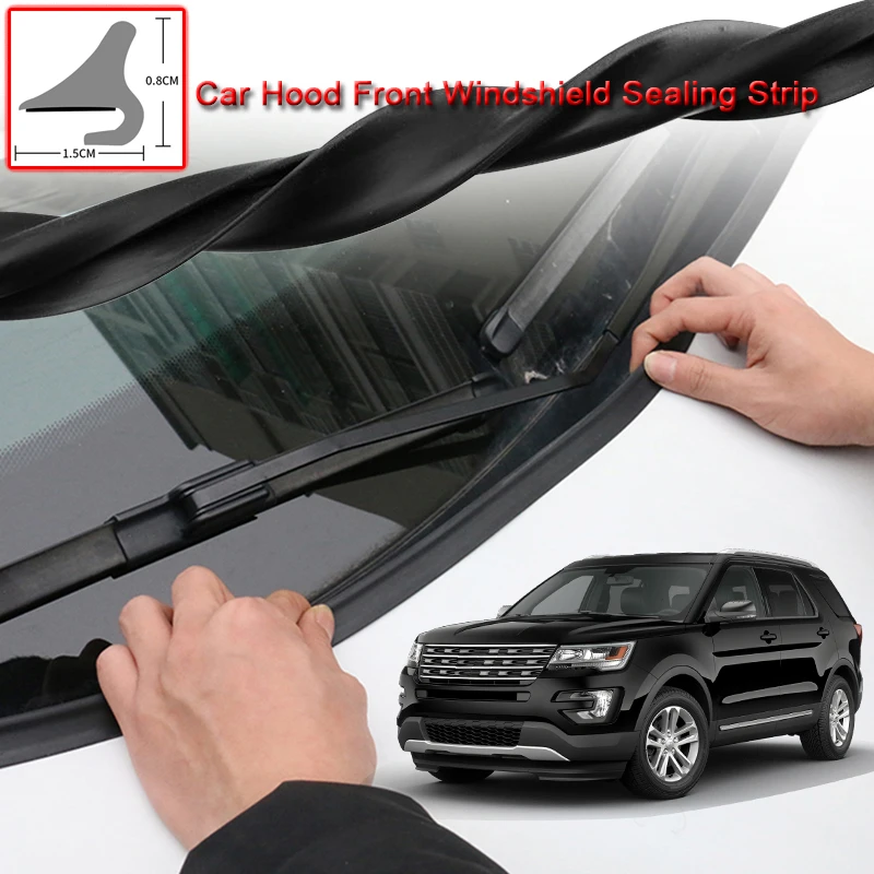 For Ford Explorer 2013-2021 DIY Car Seal Strip Windshied Spoiler Filler Protect Edge Weatherstrip Strips Sticker Car Accessories