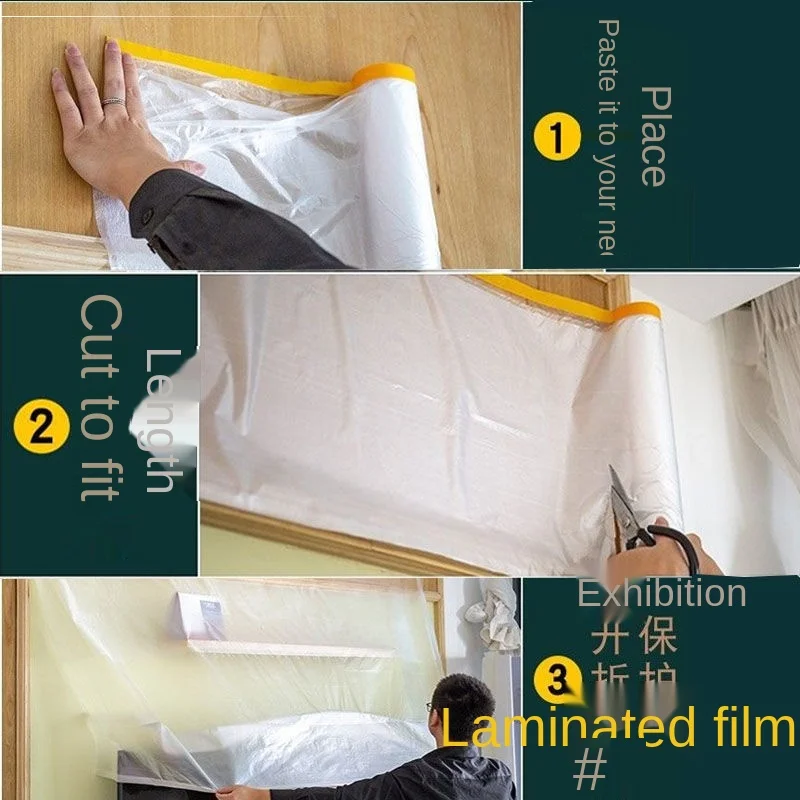 20M Dust Proof Film Household Protective Film One Time Decoration Cover Film Anti Paint Plastic Cloth Furniture Dust Cover