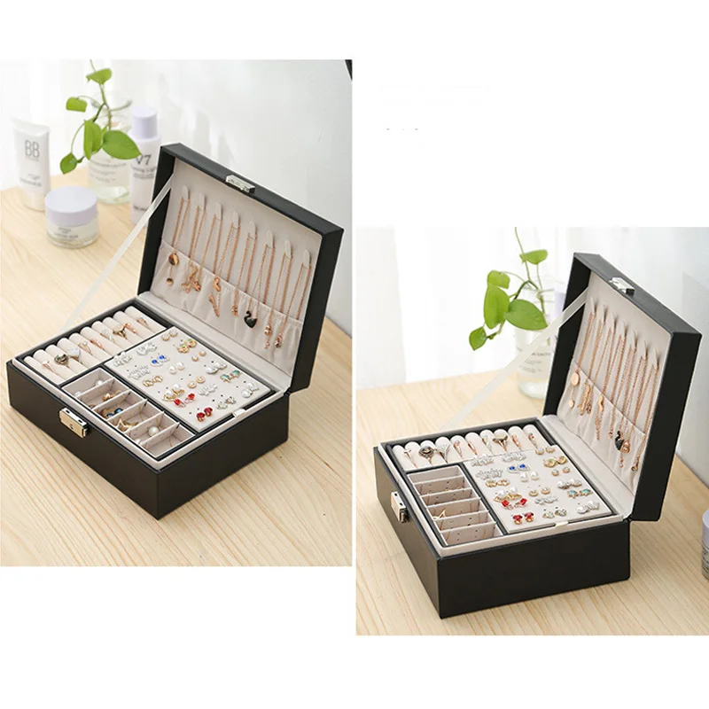High Quality Jewelry Box Multi Purpose Jewelry Storage  Rings Bracelet Earrings Jewelry Organizer Necklaces Holder Gift