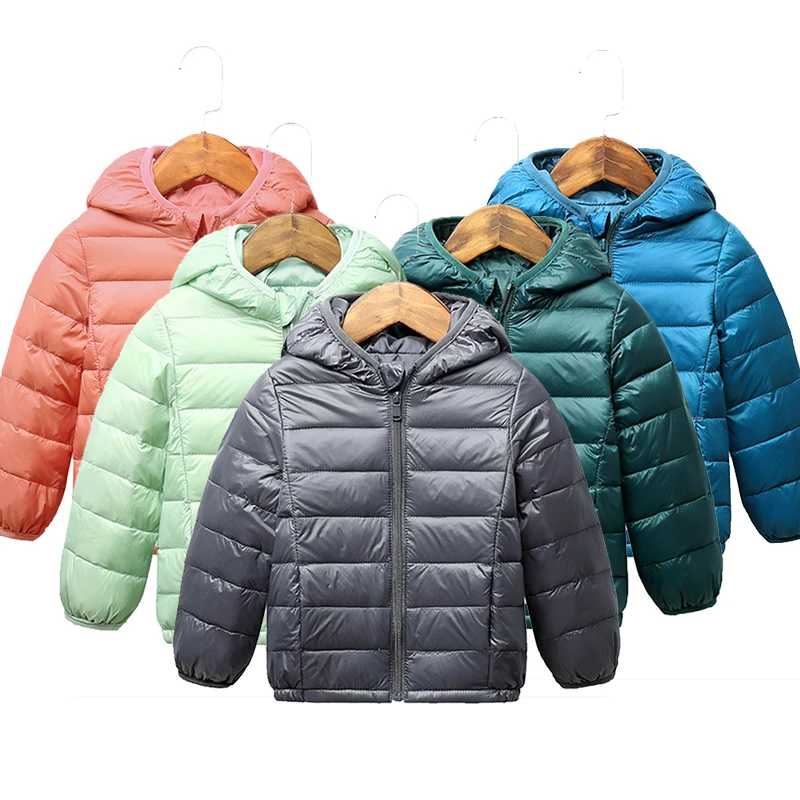 2-9Y Kids Girls Jacket Kids Boys 90% White Duck Down Coats Jackets Hooded Winter Girl Clothes Children Warm Clothing  Jacket