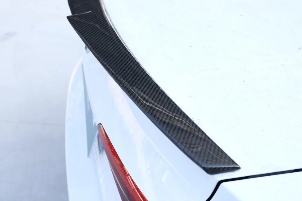 Carbon Fiber Car Rear Wing Trunk Lip Spoilers For Audi A4 S4 B9 Non-Sline Sedan 2017 2018