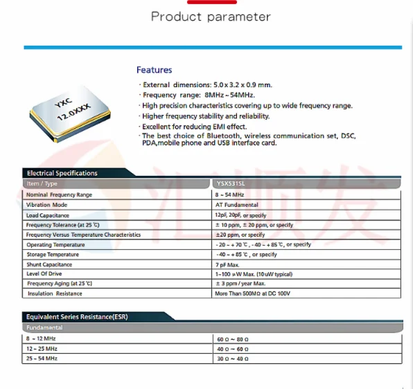 2 قطعة!!! 5032 SMD متذبذب بلوري سلبي مذبذب/YSX531SL 48MHz 10PPM 20pF X503248MSB4SI 4 أقدام