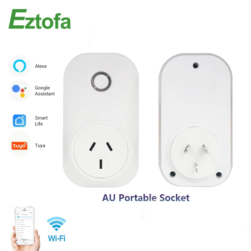 

Wifi Smart Power Supply Socket 15A AU Standard Plug Intelligent Timer Outlet Electric Tuya Smart Wireless Remote Control Socket