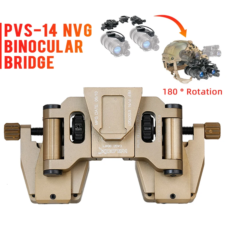 Night-vision Goggles Mount Wilcox Stent Skip Rhino NVG Mount Arms Bridge for L4 G24 Mounting FAST Helmet Bracket