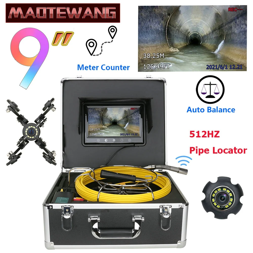 Auto Self Leveling 512hz locator sonde camera  pipe inspection camera drain sewer Meter Counter camera