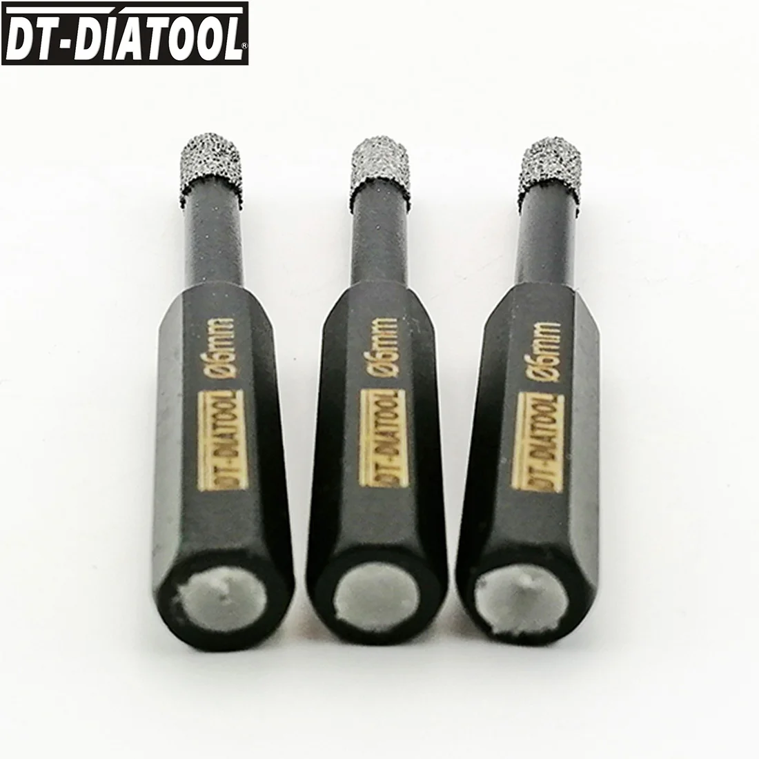 DT-DIATOOL 3pcs/pk Dry  Diamond Drill Core Bits Drilling Hole Saw With Hex Shank For Granite Marble Tile Ceramic Tools