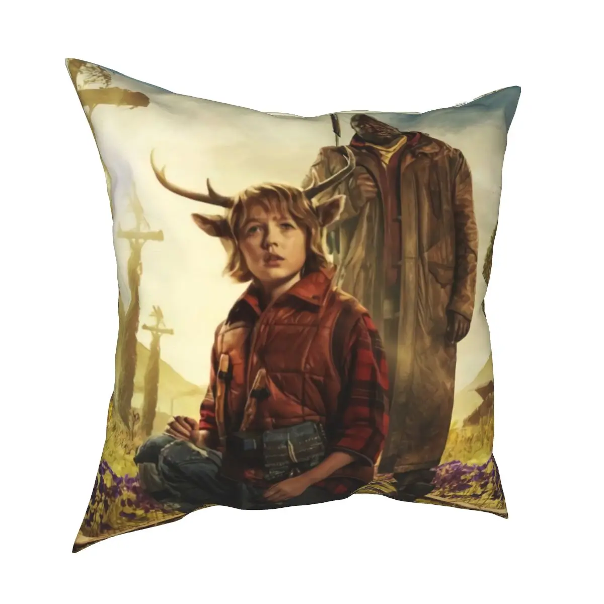 Sweet Tooth Poster Pillow Covers Living Room Netflix Show TV Series Deer Antlers Child Cushion Case Decor Pillowcase 40*40cm