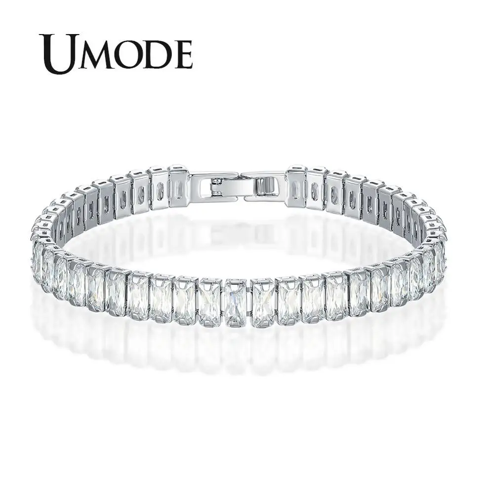 UMODE Friends Bracelets for Women Men Bracelet Luxury Tennis Bracelet Ladies Bangles Designer Jewelry Femme Copper Zircon UB0182