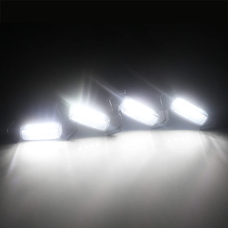 Front Grille Lighting Kit with Wiring Harness Kit For 2016-2020 Toyota Tacoma Car LED Grille Amber Lights 4Pcs/Set 12V