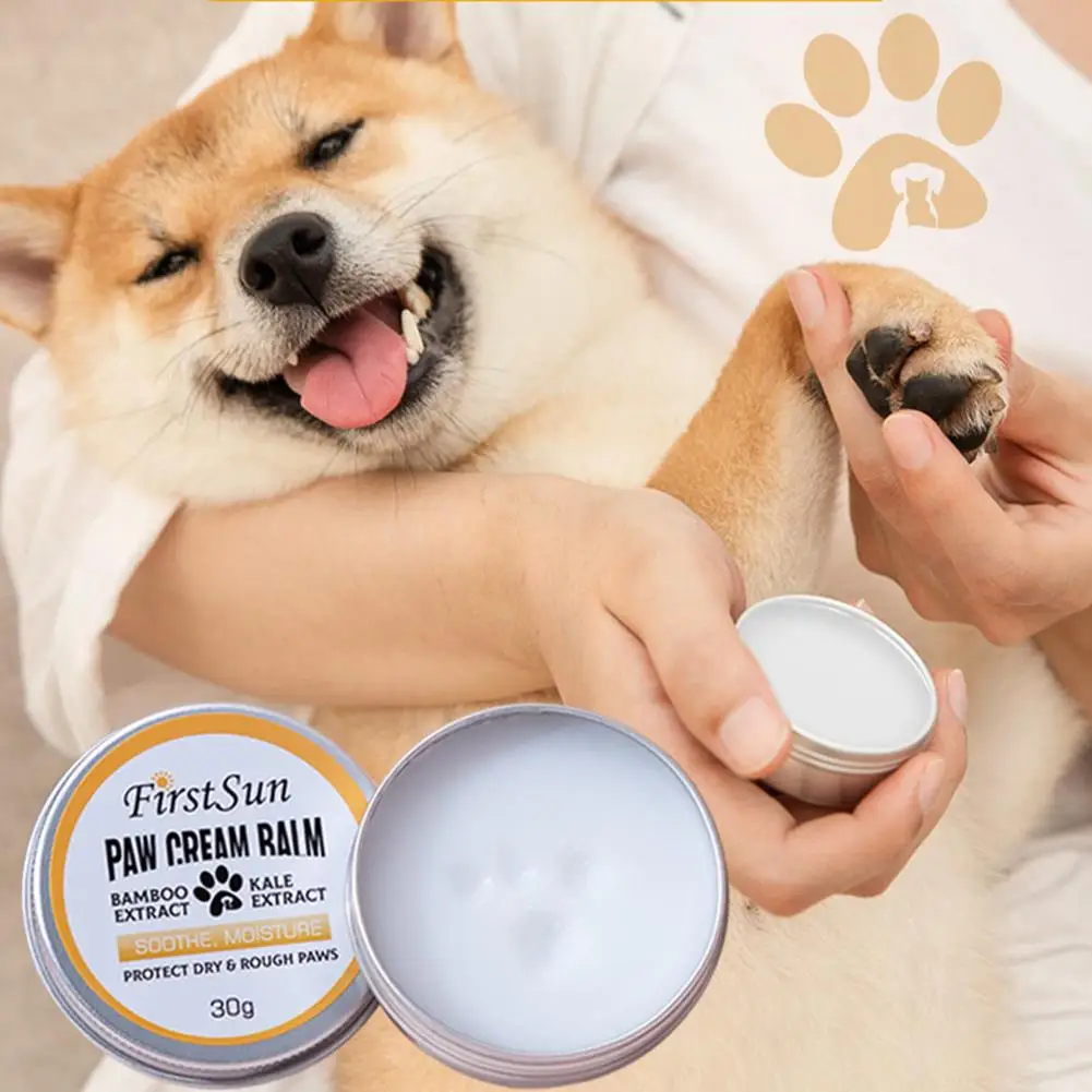 Dog Paw Wax - Organic Dog Paw Butter Moisturizer  Soothes Your Dogs Rough  Pet Paw Protection Against Heat  Pet Care Balm 30g