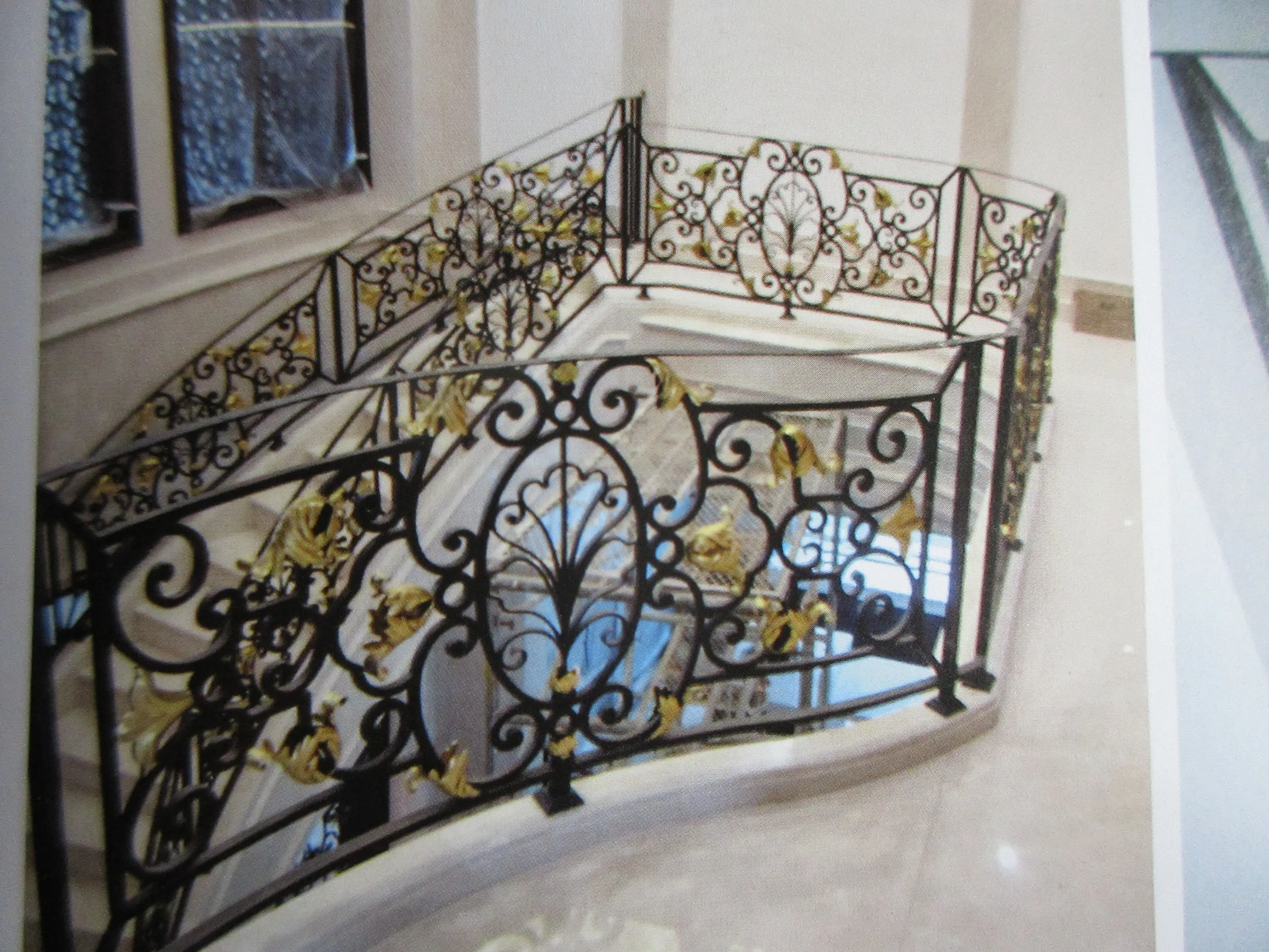 

Hench Shanghai China factory design Stair Modern Wrought Iron Railing Designs