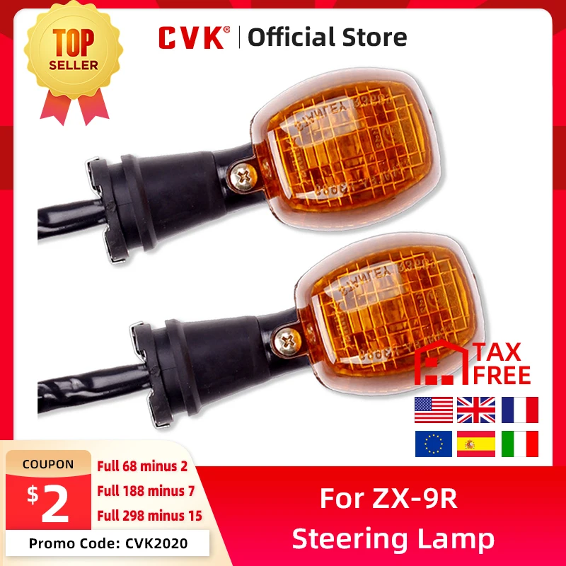 CVK Front Turn Signals Light Blinker Indicator Lamp For Kawasaki ZX-9R ZX-6R ZX-7R ZX-10R ZX-12R ZX12R Ninja Accessories