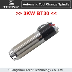 3KW BT30 Automatic Tool change Spindle Pneumatic Water Cooling Spindle Motor ATC 220V 380V For Engraving Milling Metal