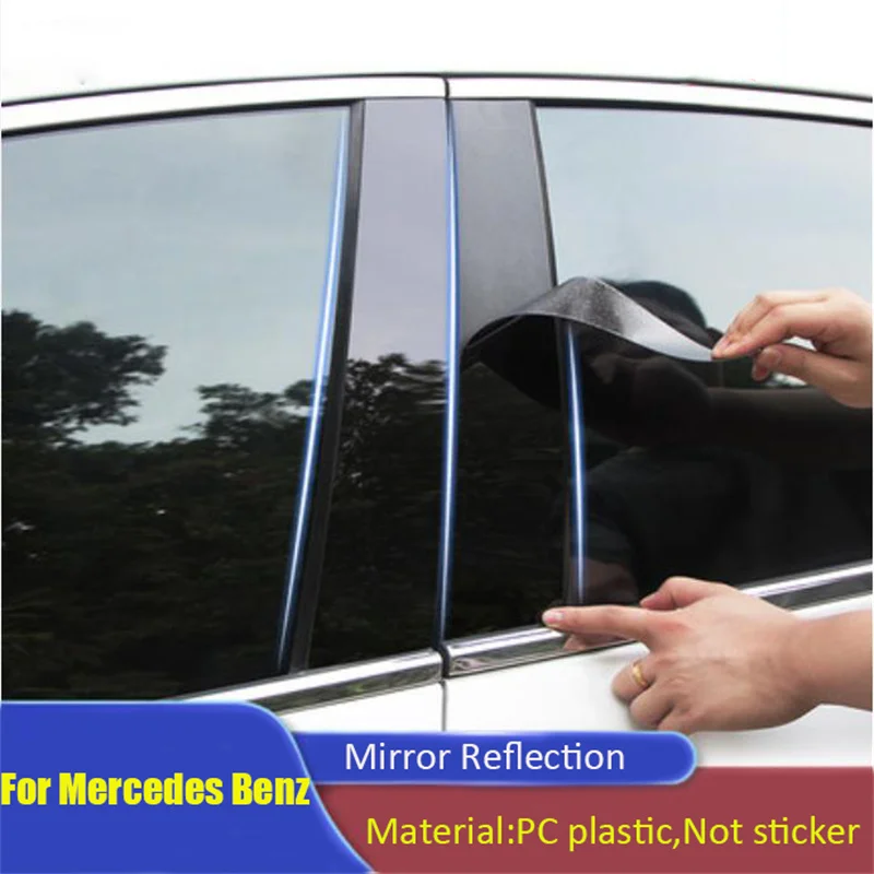 Car Accessories BC Column Trim Decoration Sticker Cover For Mercedes Benz A C E-Class W212 W204 GLC GLK GLA GLB CLS ML GLE