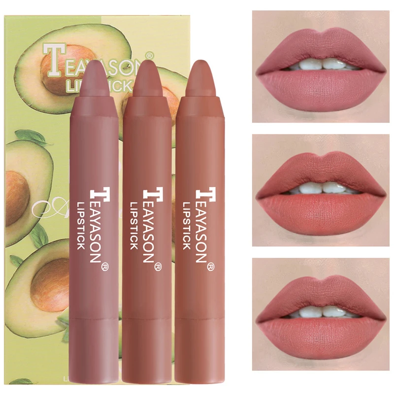 3 Cái/bộ Velvet Matte Son Môi Bộ Bền Gợi Cảm Màu Đỏ Son Dưỡng Môi Tint Bút Chống Nước Trang Điểm Mỹ Phẩm Khoáng Sắc Tố Batom