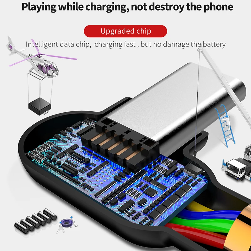 Cable de sincronización de datos de carga rápida USB tipo C 2A para Xiaomi, Huawei, Samsung, teléfono Android, Cargador rápido de ángulo de 90