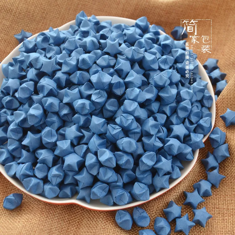 200PCS Handmade Finished Origami Paper Lucky Stars Bight Color Star Decorations For Birthday Baby Shower Anniversary Gift