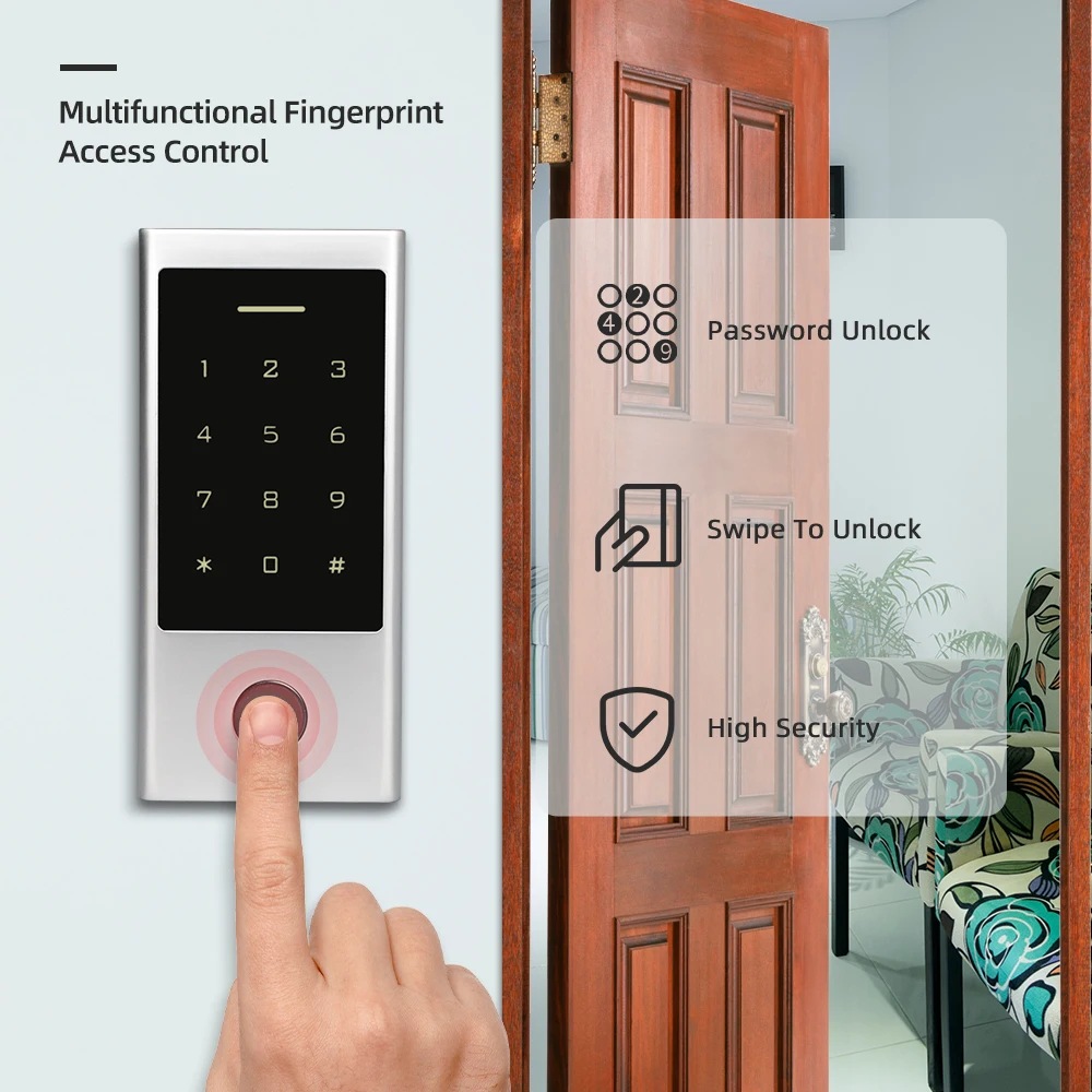 Joytimer Tuya fingerprint access control standalone smart access control system  IP66 Waterproof WG 26 Output DC12V Door Lock