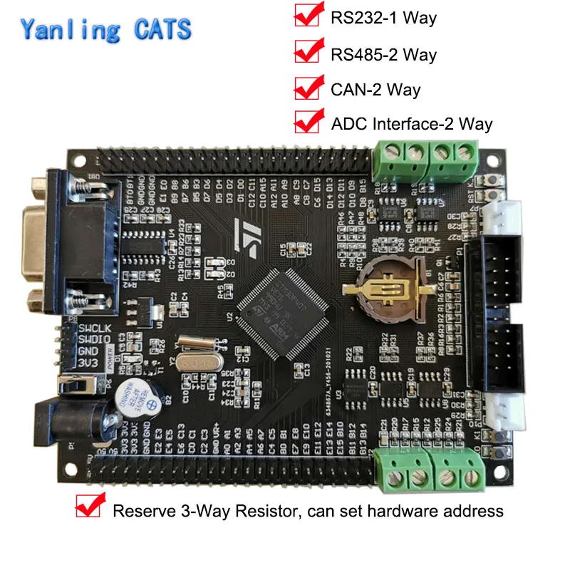 

Two CAN RS485 STM32F407VET6 with board STM32F429VET6 STM32F207VET6 STM32F205VET6 ARM CortexM4 with Temperature probe