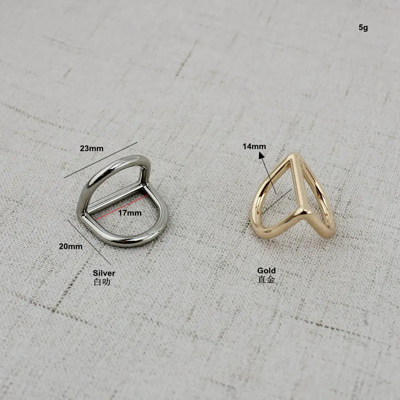 Anillo en d doble soldado en el interior, Herrajes de metal de borde redondo para bolsa, 4 piezas, 50 piezas