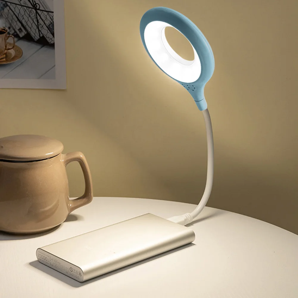 LED المحمولة USB مرنة حلقة مصباح غرفة نوم دراسة القراءة مصباح كتاب أضواء ليلية حماية العين لير lâmpada لمكتب كمبيوتر محمول