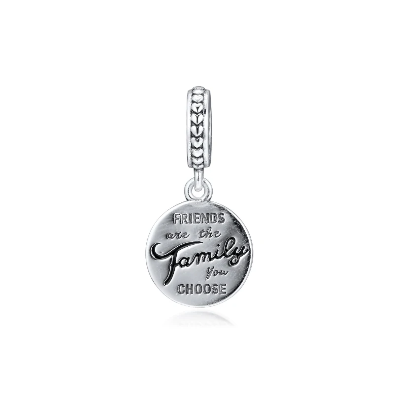 

Fits for Europe Beads Bracelets 100% 925 Sterling-Silver Friends Are Family Dangle Charms Free Shipping