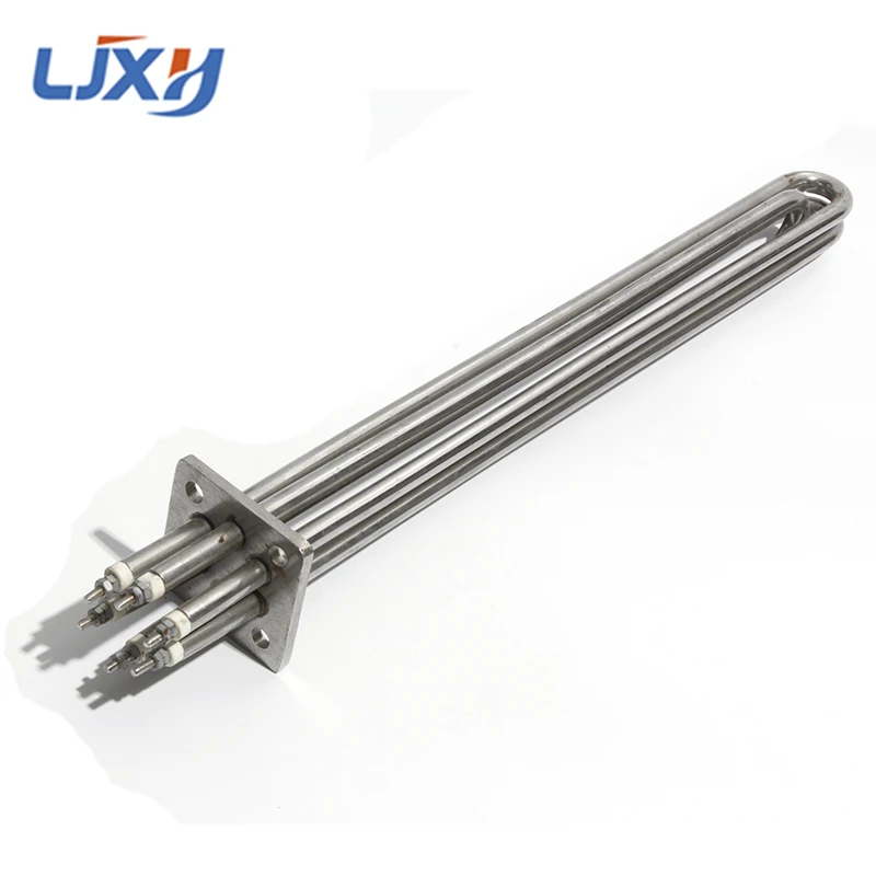 

LJXH 65x65mm Square Head Electric Heating Pipe 201 Stainless Steel Flange 304 SUS Heater Tube Four square Electrical Parts