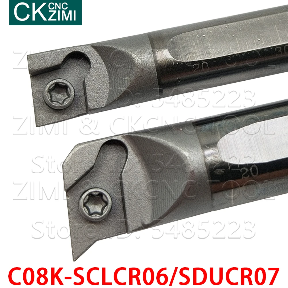 

C08K-SCLCR06 C08K-SDUCR07 Tungsten Steel Boring bar Turning tools bar CCMT 0602 DCMT 0702 Solid Carbide Bracket Cutting Drilling