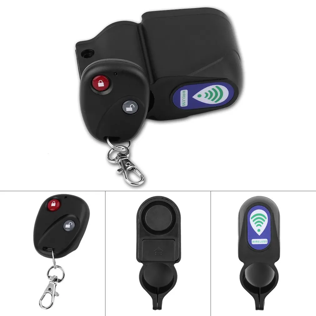 Alarma antirrobo con Control remoto inalámbrico para bicicleta, Sensor de vibración de choque, alerta de seguridad, bloqueo de ciclismo