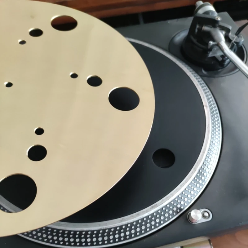 

Vinyl Record Player Accessories Durable Anti-Static Turntable Mat 29cm Diameter Pure Copper Record Player Pad