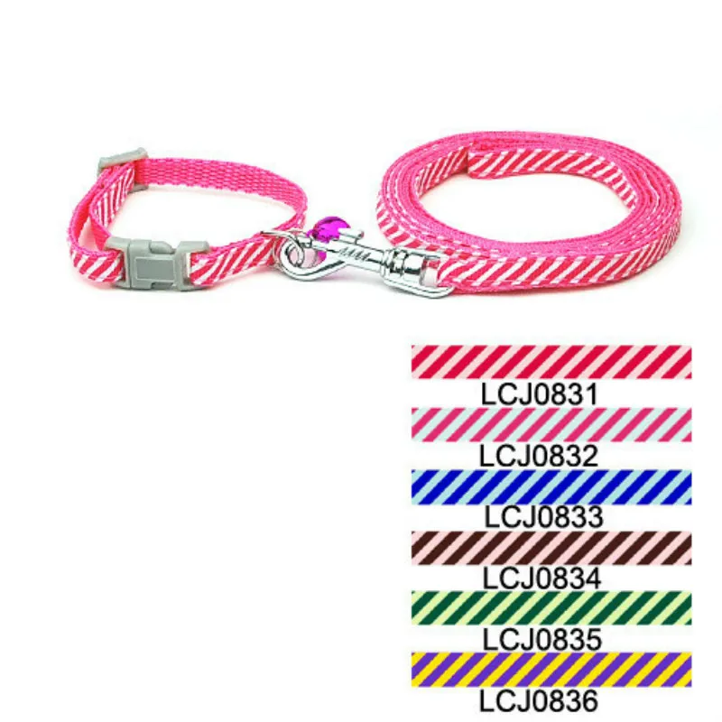 

Twill Print Collar Leash Set, Pet Products, Collars Leads, Nylon, 0.8cm, Classic Pet Dog, 6 Colors, 12 Pcs, Lot