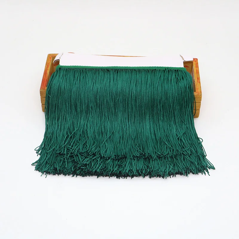 Großhandel 20 cm lange Fransen-Spitzenborte aus Polyester, Spitzenband zum Nähen, für lateinamerikanische Kleider, Bühnenbekleidung, Vorhänge, DIY-Nähzubehör – Detail 4