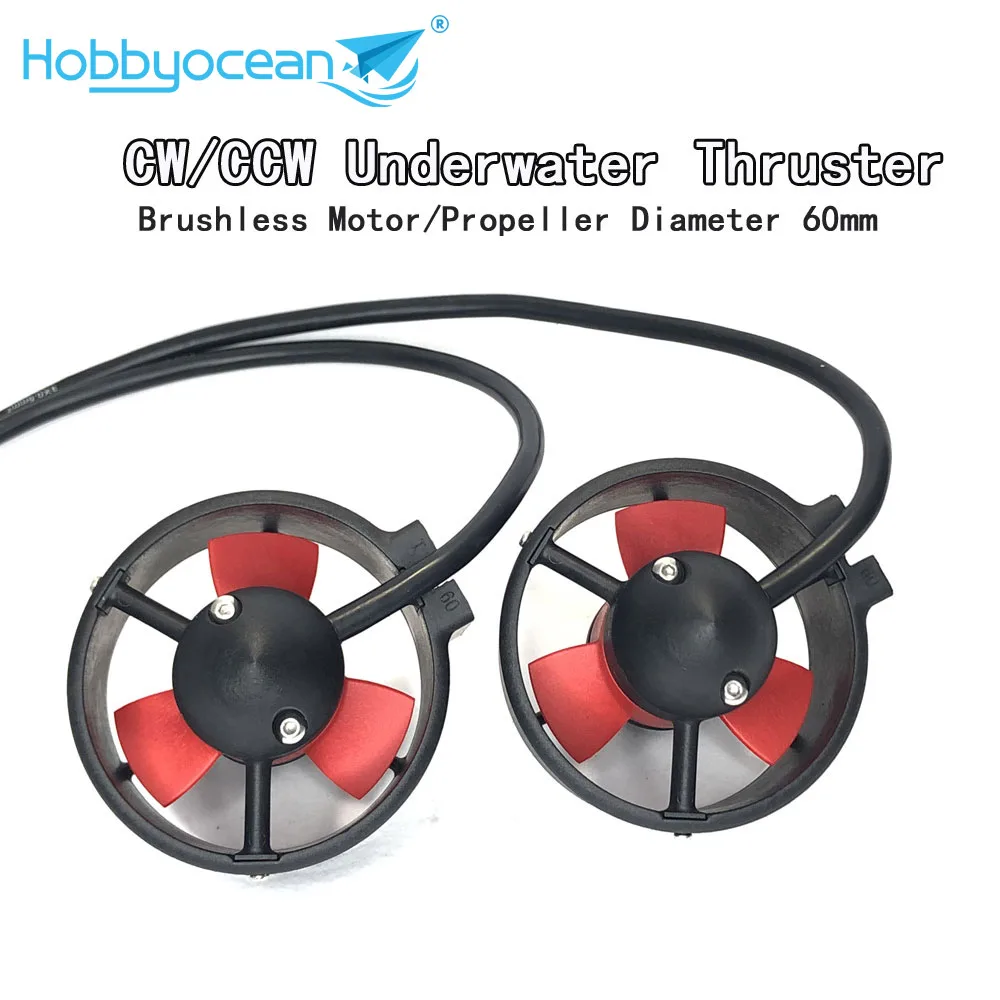 Hobbyocean Underwater Thruster Waterproof 860KV Brushless Motor propeller 60mm Jet Pump for ROV RC Boat Underwater Robot Model