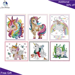 Joy Sunday Unicorn Home Decor DA172 DA406 KB060 KB085 KB110 KB137 Counted Stamped Animal Needlepoint Embroidery Cross Stitch kit