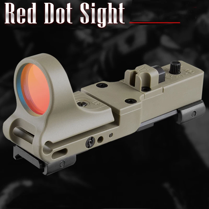 New Tactical Red Dot Scope EX 182 Element SeeMore Railway Reflex  Red Dot Sight 6 Color Optics Hunting Scope