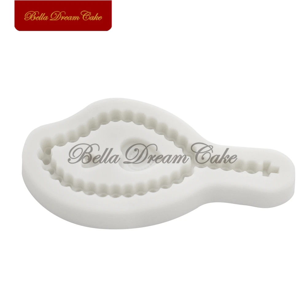 Coração cruz contas corrente molde de silicone sugarcraft bolo moldes de chocolate fondant argila molde ferramentas de decoração do bolo cozinha