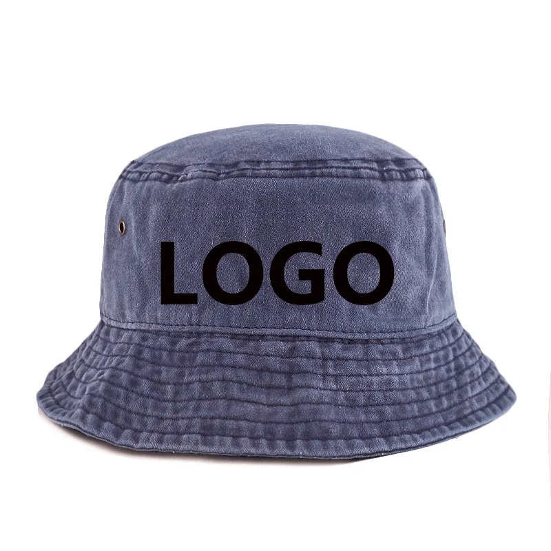 100% bawełna Vintage kapelusz typu Bucket Unisex mężczyźni Sport kapelusz rybaka z własne Logo osobowość DIY Panama czapki Gorro