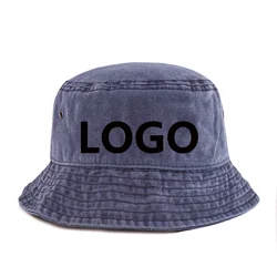 Sombrero de pescador deportivo para hombre y mujer, Gorro de pescador deportivo con logotipo personalizado, con personalidad, estilo Vintage, 100% algodón