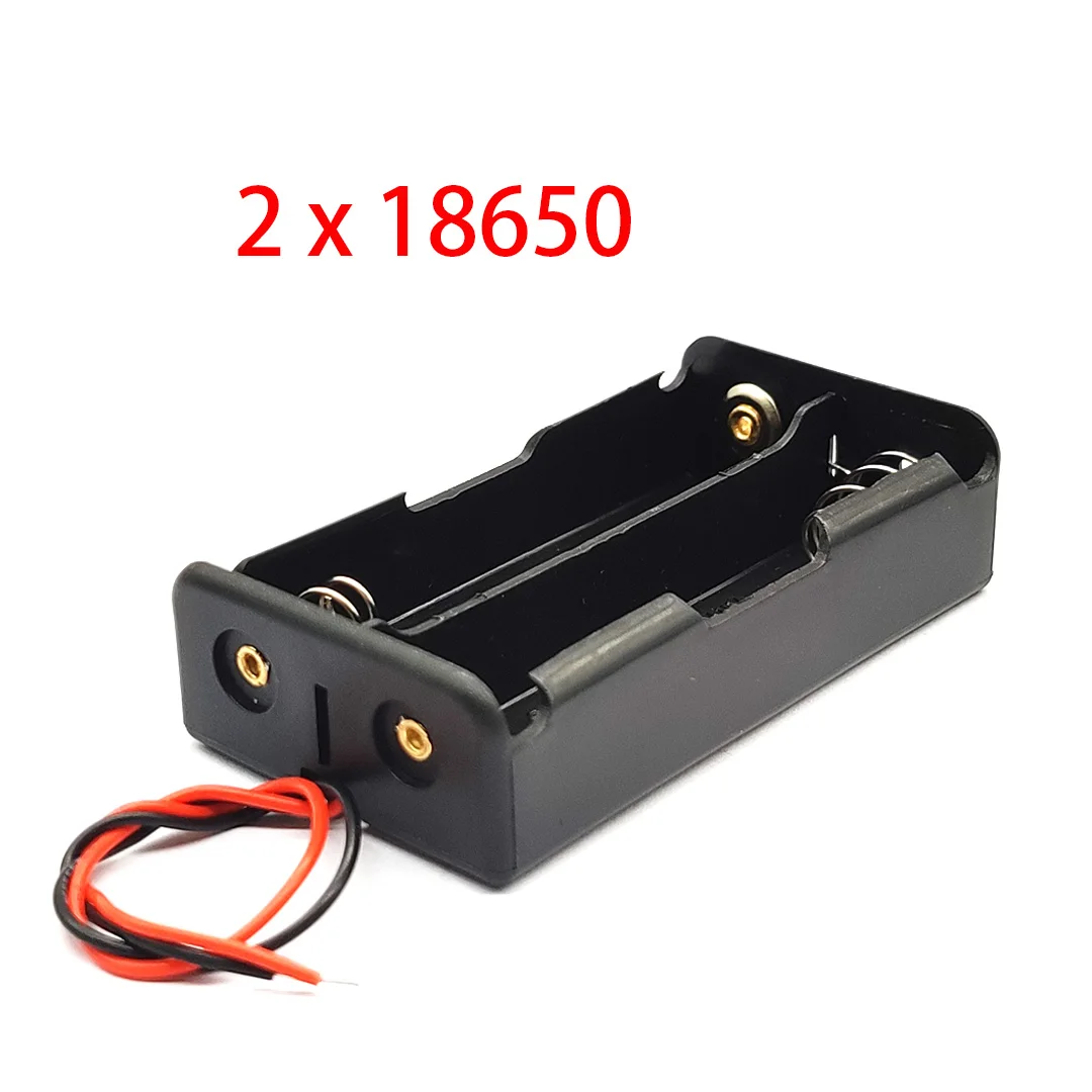 2x 18650 Series Battery Case 2*18650 Battery Box 18650 Holder With Wire Leads 3.7V Series Connection DIY