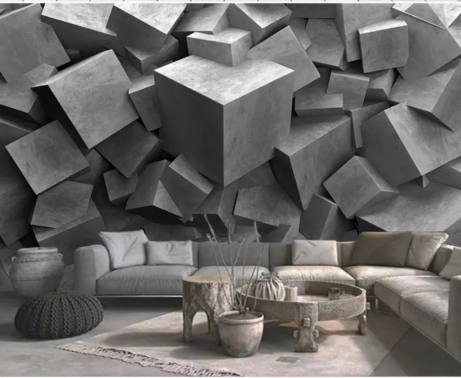 

customized wallpaper for walls 3D cube carving 3D background wall beautiful scenery wallpapers