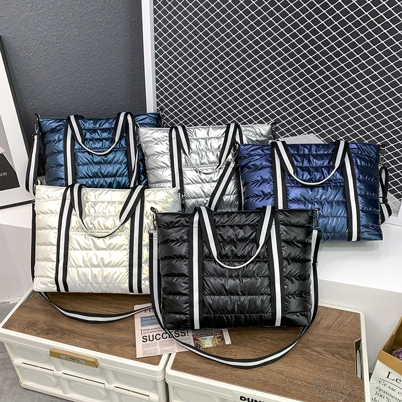 2021 inverno nuove grandi borse a tracolla spazio borse imbottite in cotone donna borse tote di grande capacità shopping da donna Bolsa Feminina