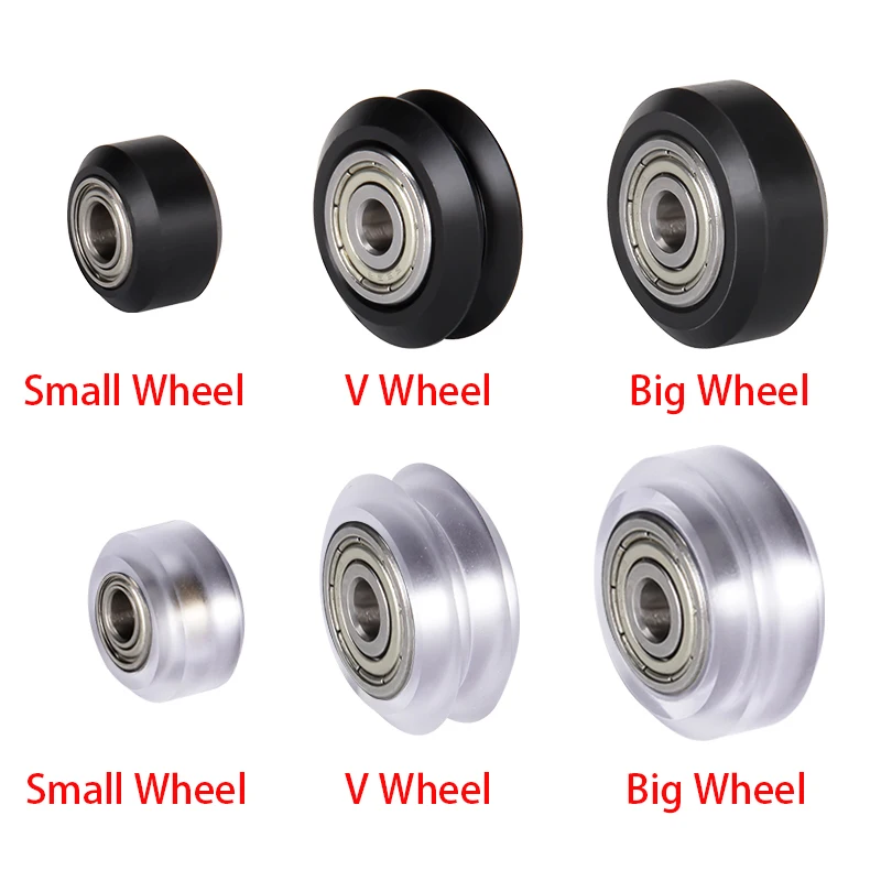 5PCS CNC Openbuilds Plastic wheel pom with 625zz idler pulley gear Passive Round/V-Slot Perlin Pulley Wheel  for Ender 3 CR10