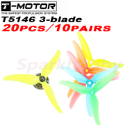 20pcs/10Pairs T-MOTOR T5146 3-blade Propeller compatible POPO Mounting hole M5 Center thickness 7mm for RC FPV Racing Drone