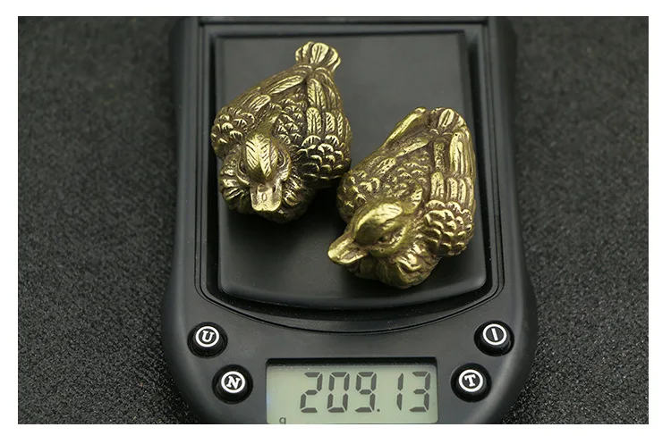antique Collection Handmade Brass mandarin ducks craft teahouse living room desktop ornament Miniature wedding decoration a07