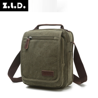 Men's Canvas Messenger Bags Large Capacity Crossbody Bag Multifunction Vintage Travel Outdoor Shoulder Sling Bag