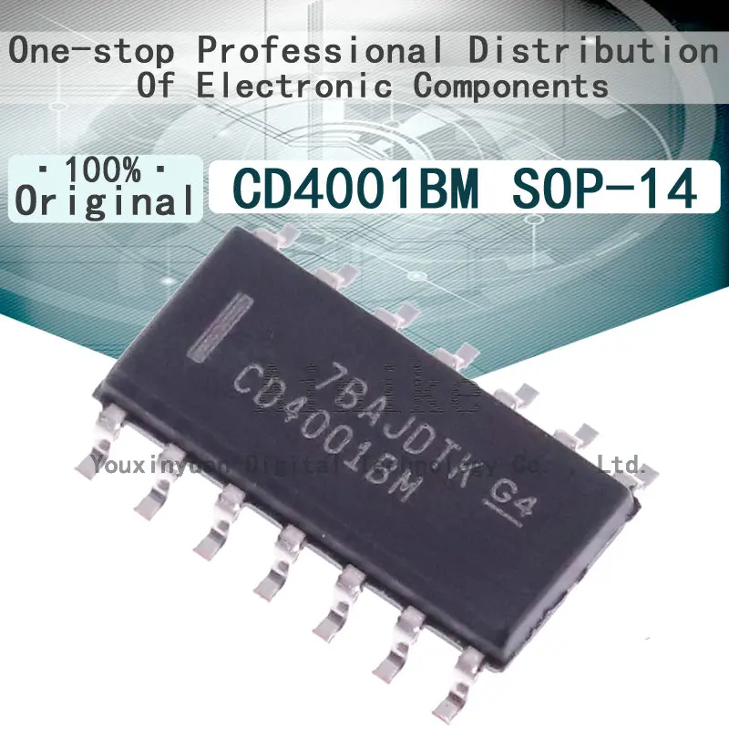 10/Pcs New Original CD4001BM96 SOIC-14 CD4001BM SOP-14 Four - way 2 - input or non - gate logic IC chip